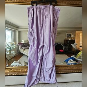 H&M Lavender Parachute Pants - size xl